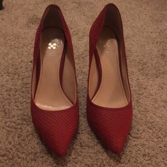 Vince Camuto Shoes - Vince Camuto Red Suede Heels!